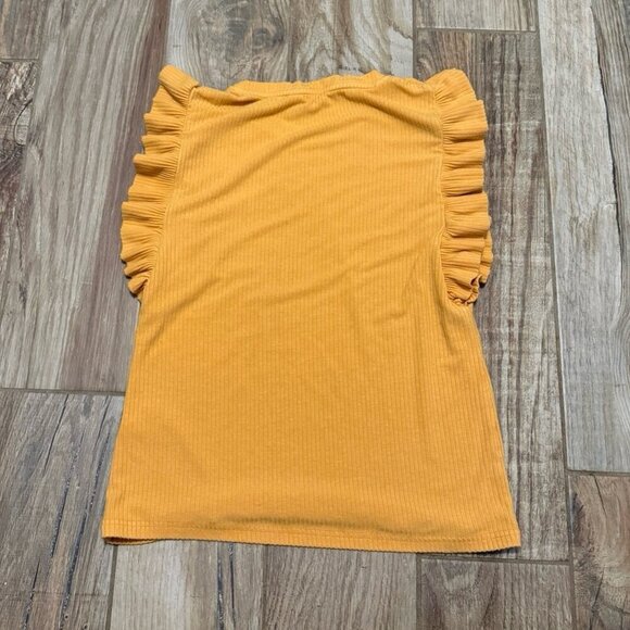 THML Ribbed with Flutter Sleeves Top - Picture 3 of 3